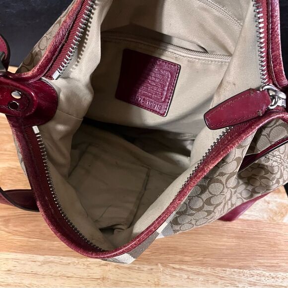 Coach Tan And Red Legacy Shoulder Bag - Picture 9 of 16
